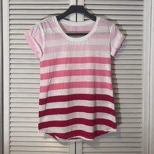 a.n.a. Pink Ombré Striped Tee